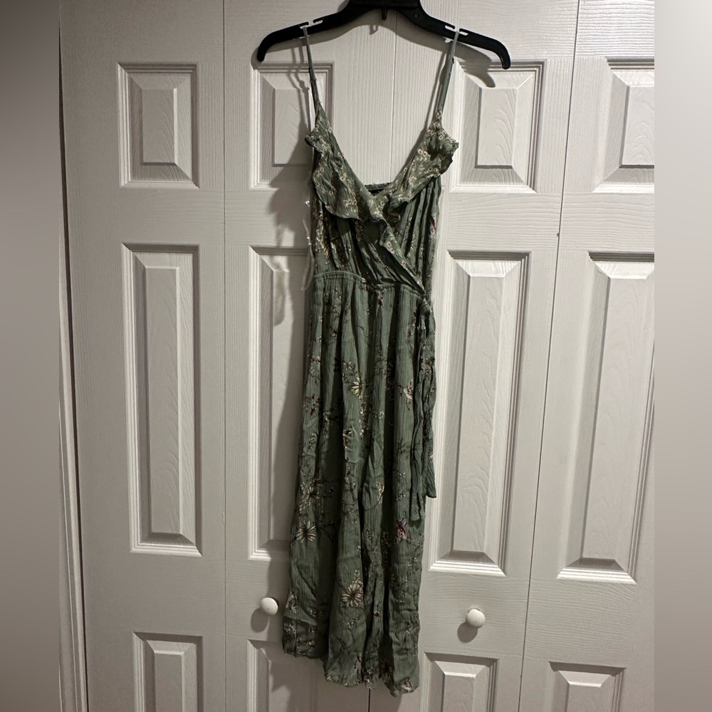 Rue21 Green Floral Jumpsuit